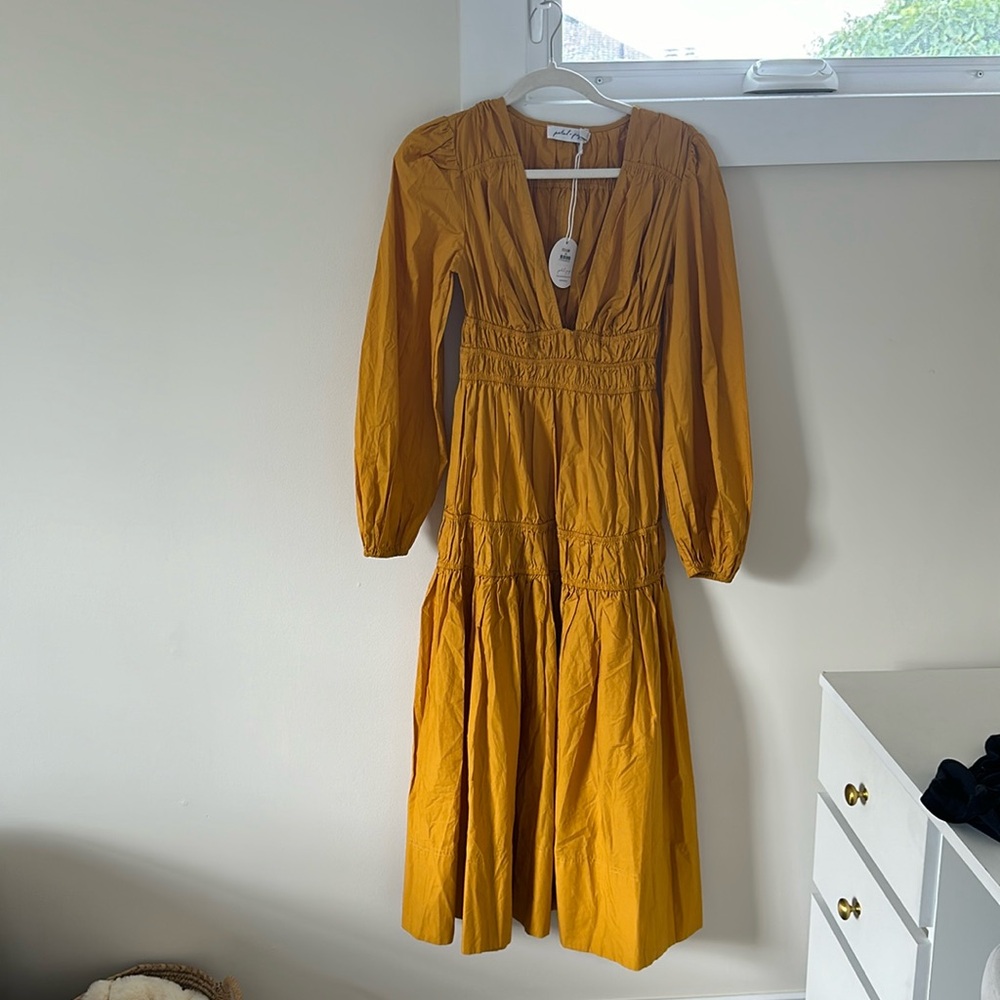 Petal pup mustard yellow dress